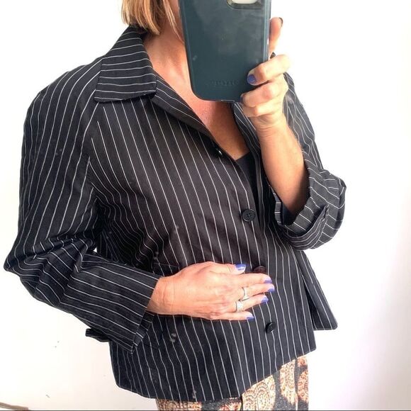 Lauren Ralph Lauren Linen Cotton Pinstripe Jacket - Picture 3 of 15